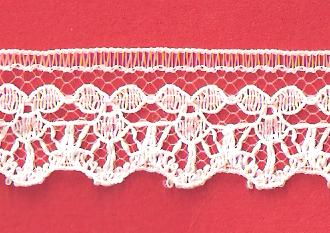 Synthetich Lace, White 2cm wide